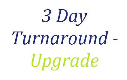 3 Day Turnaround - Upgrade